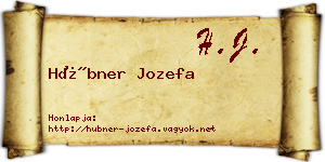 Hübner Jozefa névjegykártya